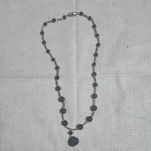 Elegant Black Beaded Necklace